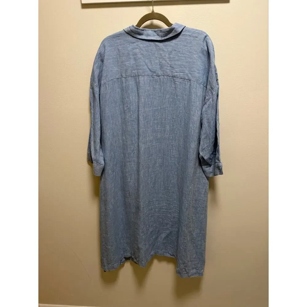J. Jill Pure Jill Linen Lagenlook Relaxed Midi Dress Women's Size XL Petite